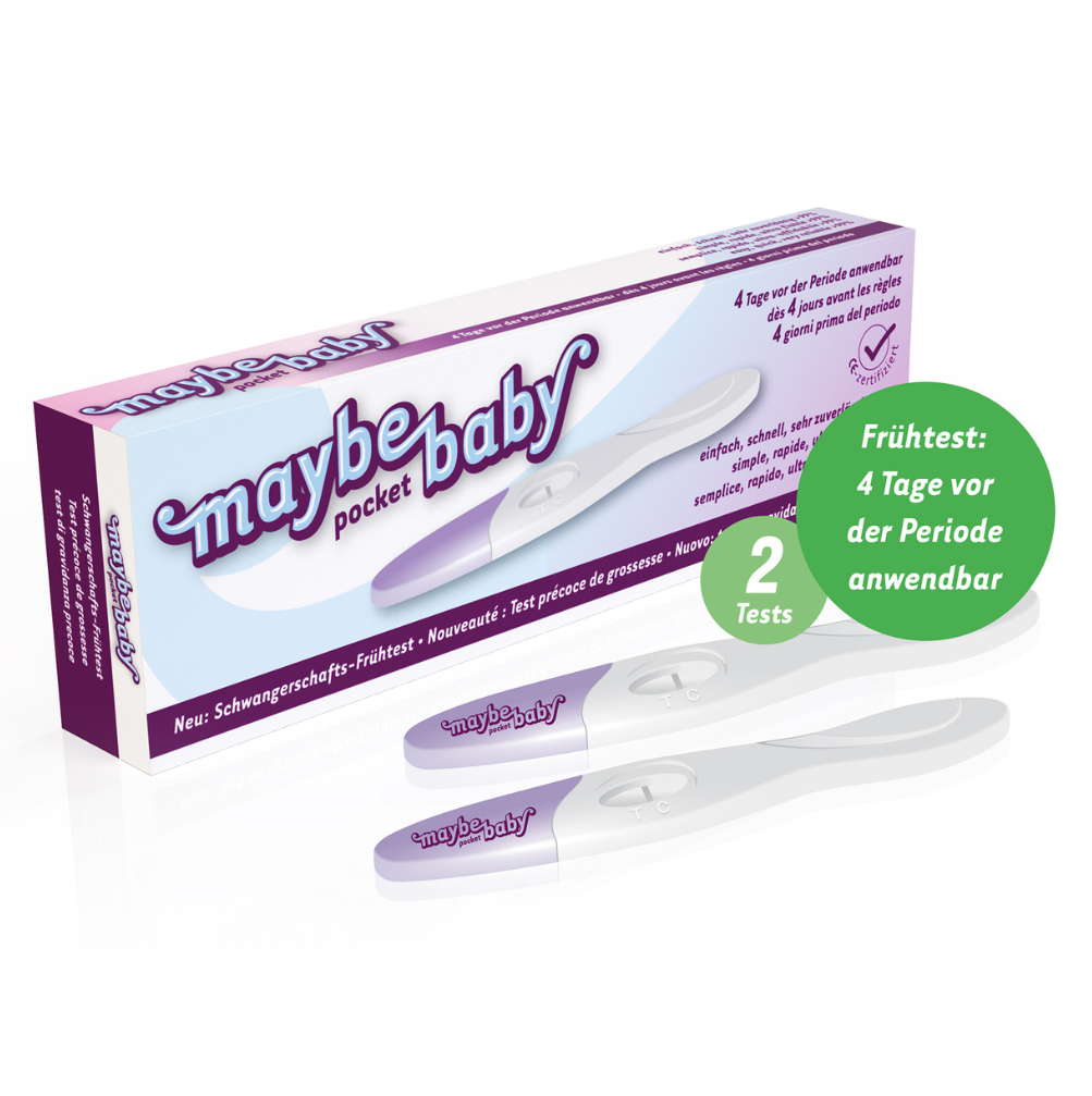 2 Stk. maybe-baby Schwangerschafts-Frühtest
